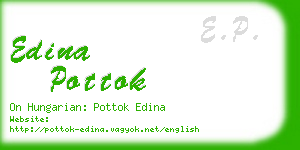 edina pottok business card